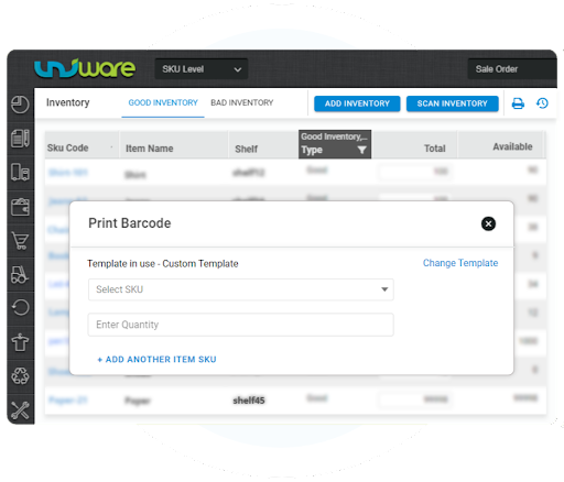 barcode enabled inventory system