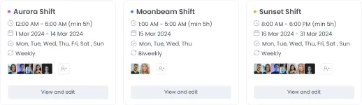 Custom Attendance Settings Custom attendance settings for different employee positions in logistics