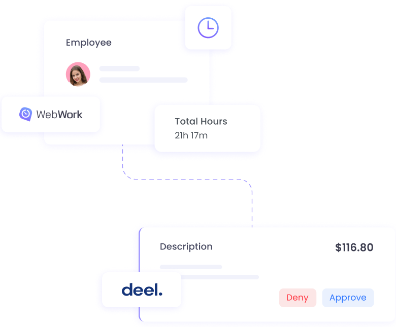 Integrate Deel with WebWork Time Tracker Deel Integration with WebWork