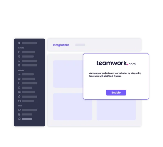 Integrate Teamwork with WebWork Tracker Integrate Teamwork with WebWork